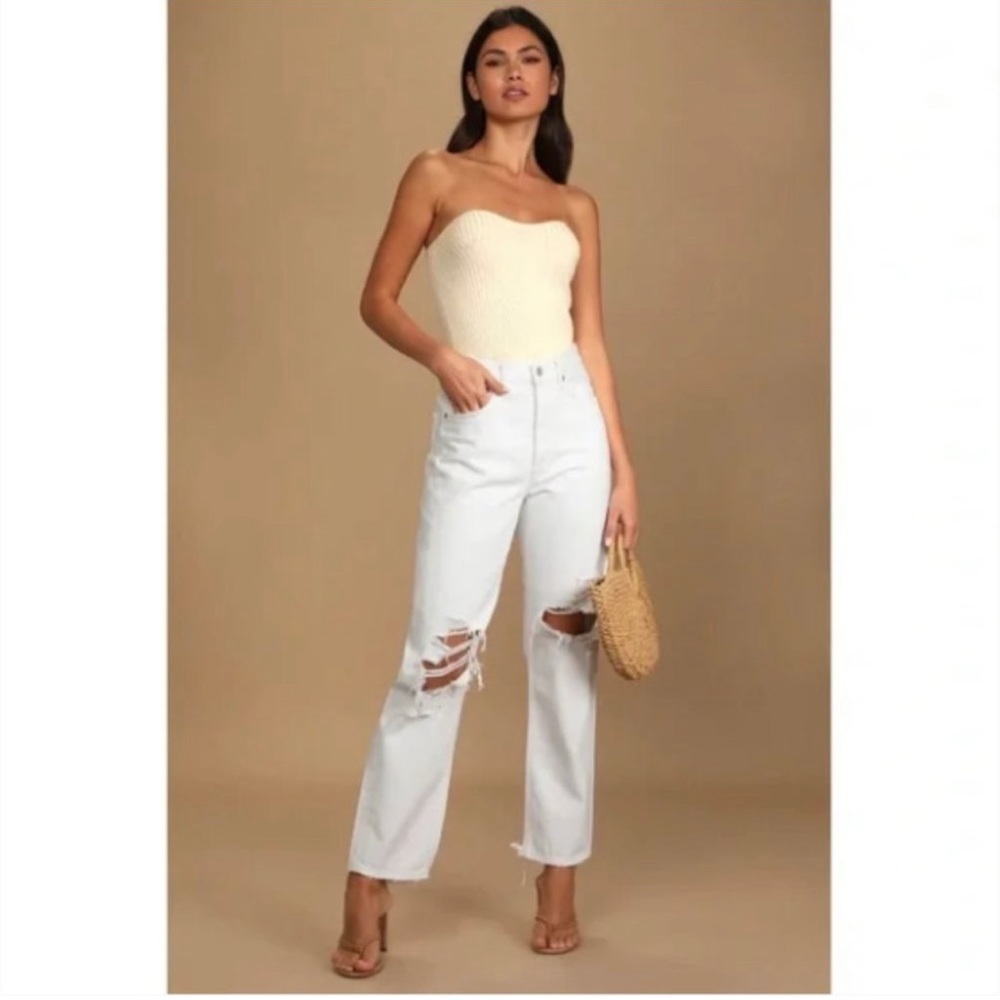 Agolde 90s Mid rise Loose Fit Jeans White 🌞